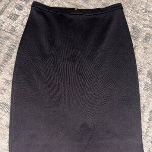 The Limited Black Stretchy Pencil Skirt with Gold Back Zipper, Size 4